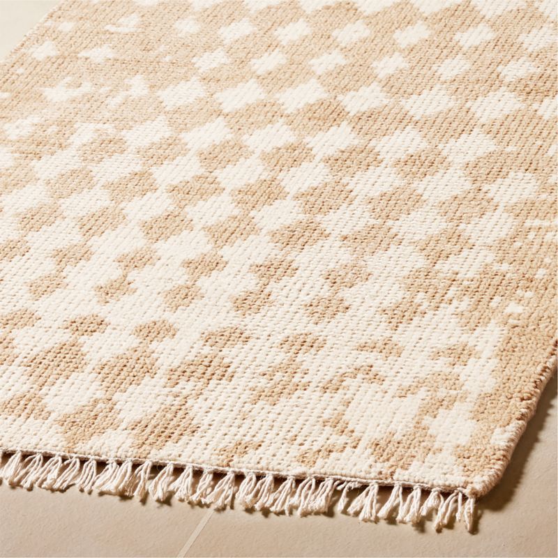 Neutro Hand-Knotted Sand and Warm White Abstract New Zealand Wool Runner Rug 2.5'x8' - image 2 of 4