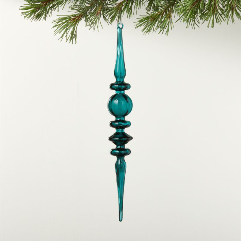 Viewing product image Neve Jade Green Glass Icicle Christmas Tree Ornament - image 1 of 4