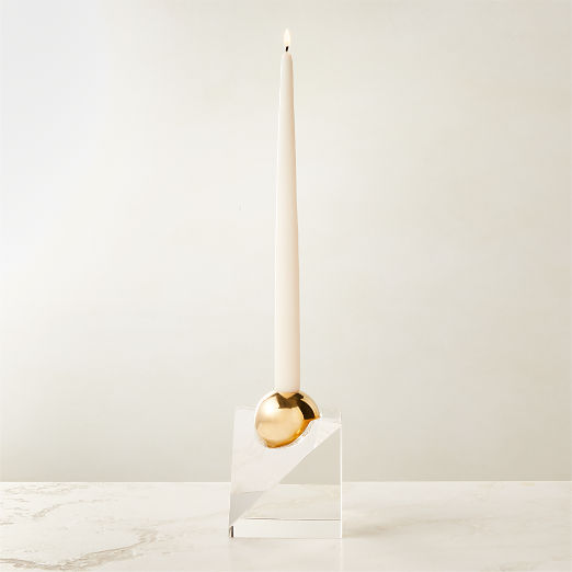 Modern Clear Candlestick Holders CB2 Canada