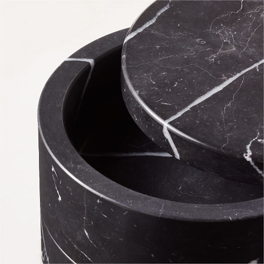 Nexus Black Marble Two-Tier Storage Box