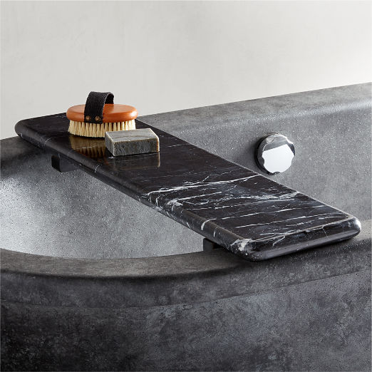 Nexus Black Marble Bath Caddy