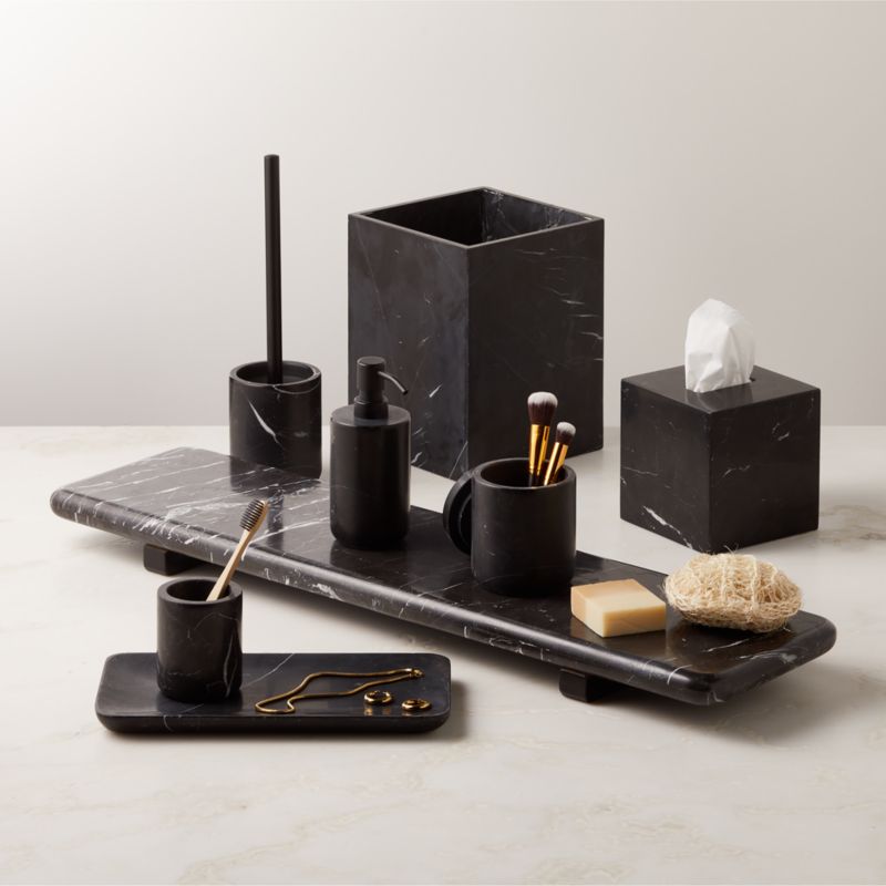 Nexus Black Marble Makeup Brush Holder