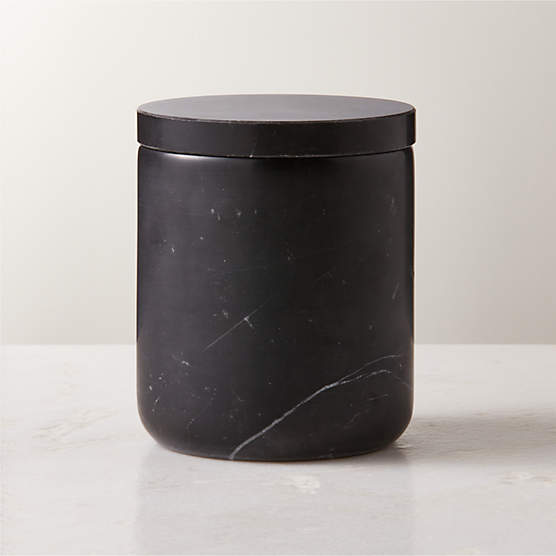 Nexus Large Black Marble Canister