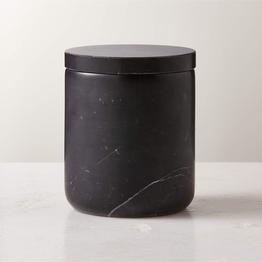 CB2 - March Catalog 2020 - Sharp Black Marble Magnetic Knife Block