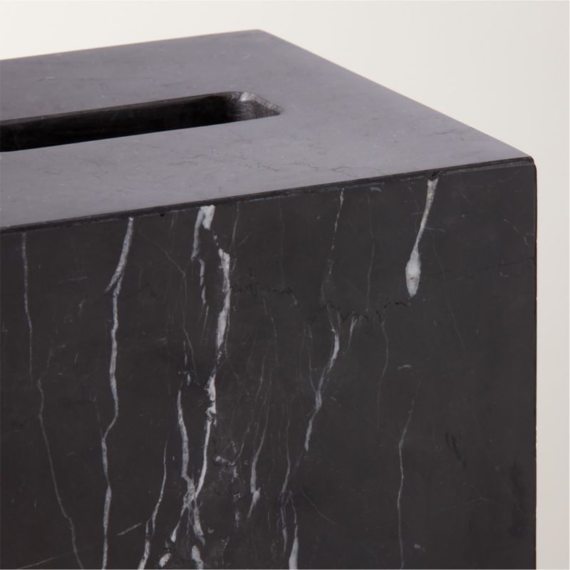 Nexus Black Marble Tissue Box Cover - image 3 of 6