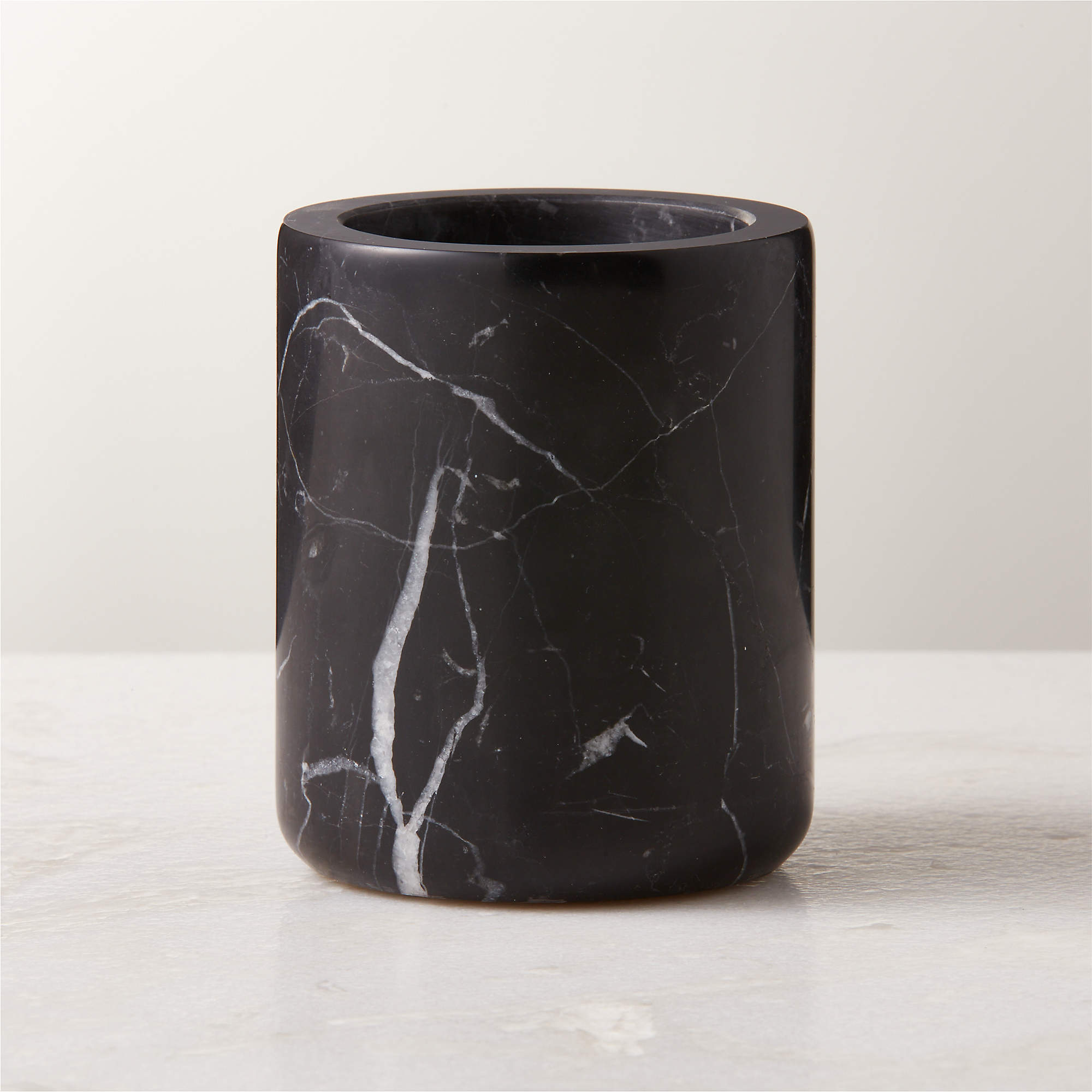Nexus Black Marble Toothbrush Holder + Reviews CB2