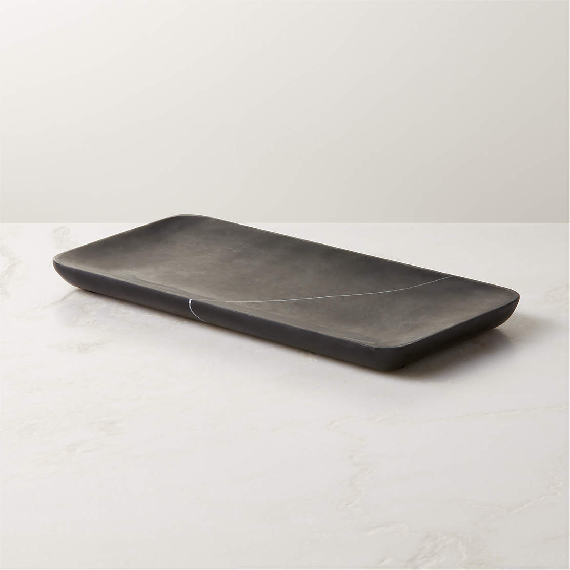 Nexus Black Marble Bath Accessories | CB2 Canada