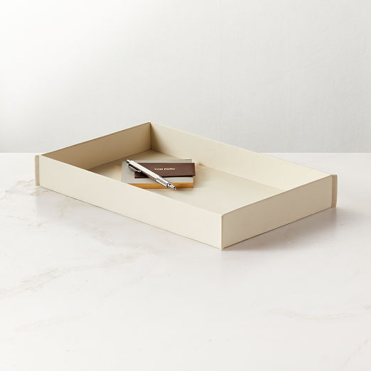 Nezzo White Leather Office Accessories