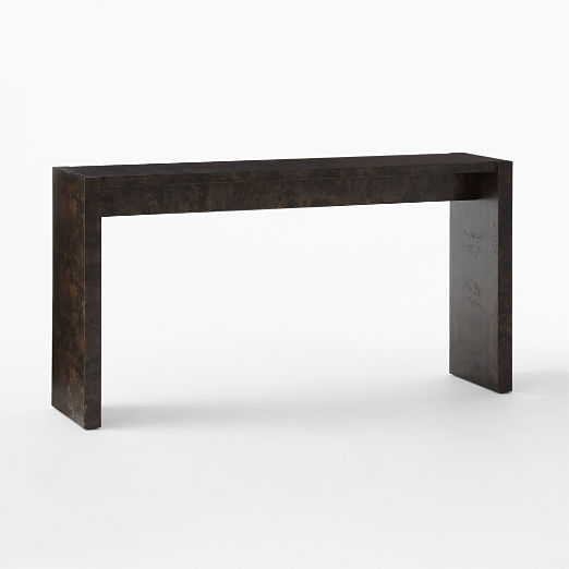 Niche 54" Black Burl Wood Console Table