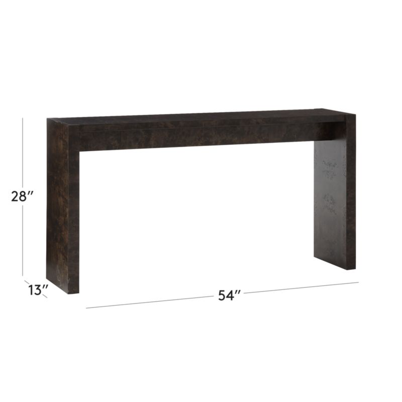 View Niche 54" Black Burl Wood Console Table - image 3 of 7