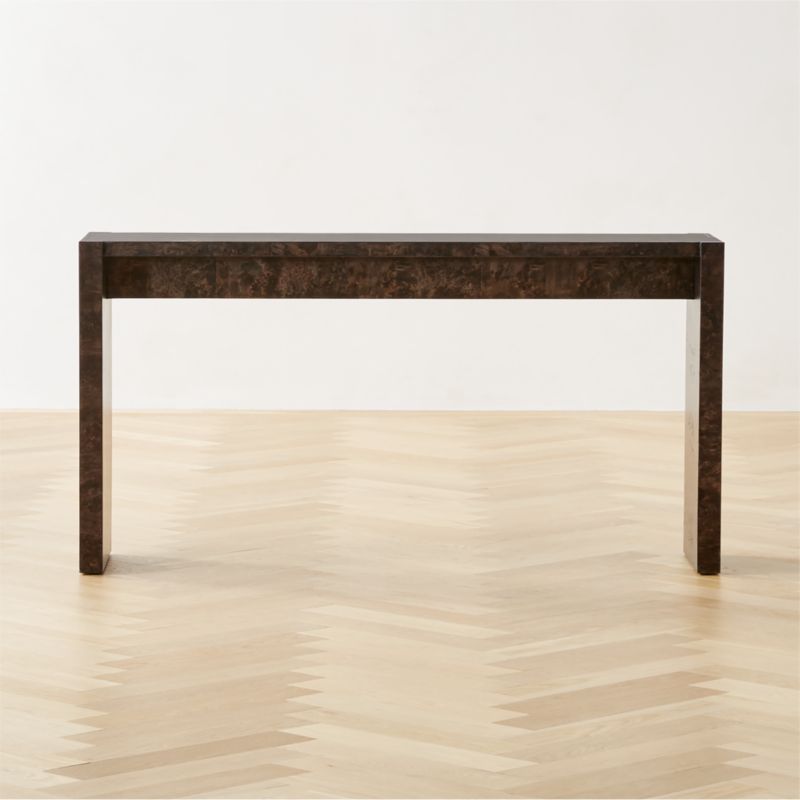 Niche 54" Black Burl Wood Console Table - image 0 of 7