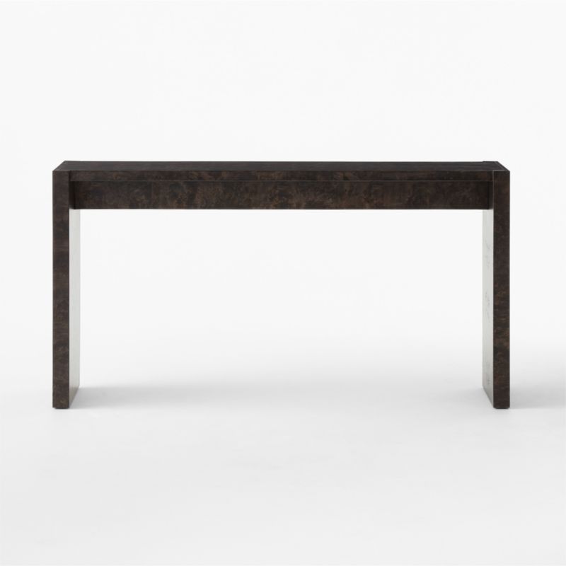 Niche 54" Black Burl Wood Console Table - image 3 of 7