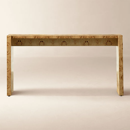 Niche 54" Neutral Burl Wood Console Table