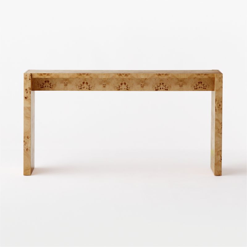 Niche 54" Neutral Burl Wood Console Table - image 4 of 9