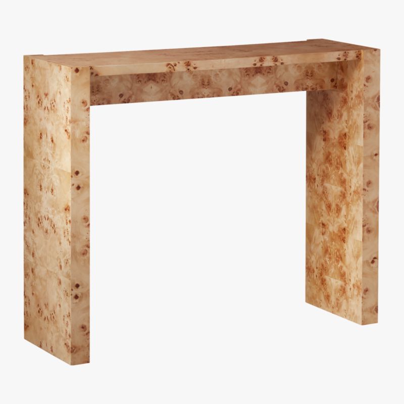 Niche 34" Neutral Burl Wood Console Table - image 5 of 12