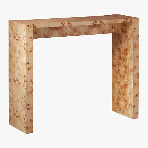 Niche 34" Neutral Burl Wood Console Table