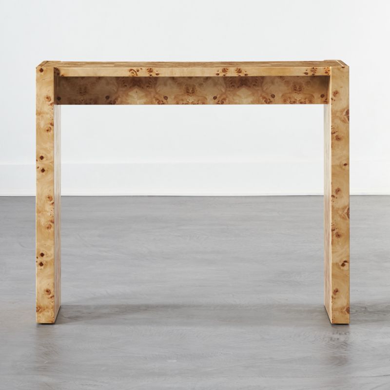 small wood console table