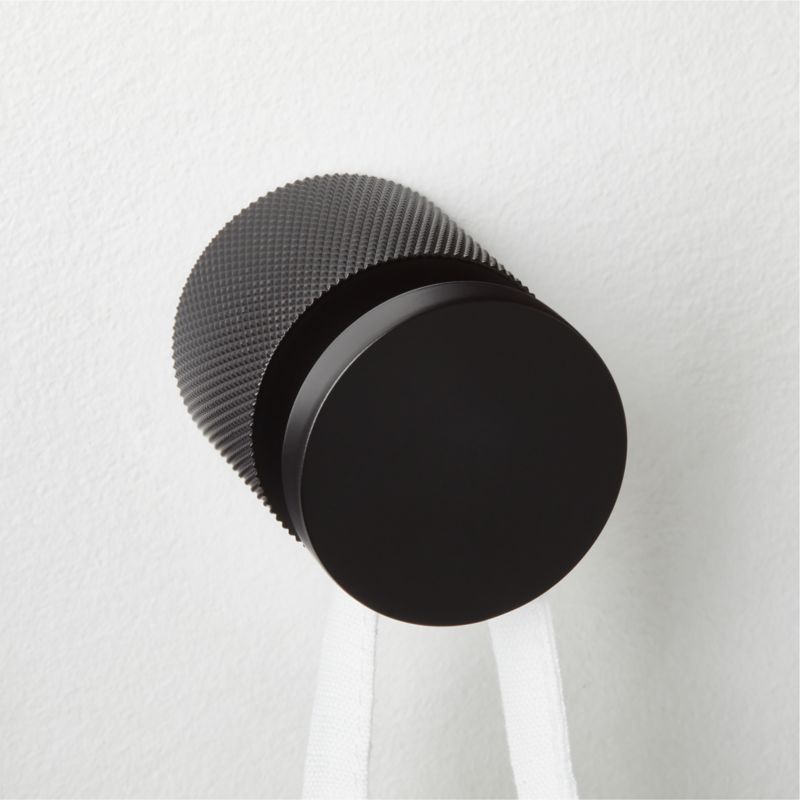 Nicolo Knurled Black Wall Hook - image 2 of 5