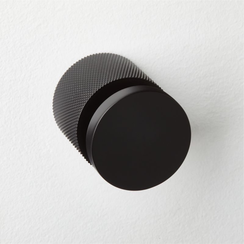 Nicolo Knurled Black Wall Hook - image 0 of 5