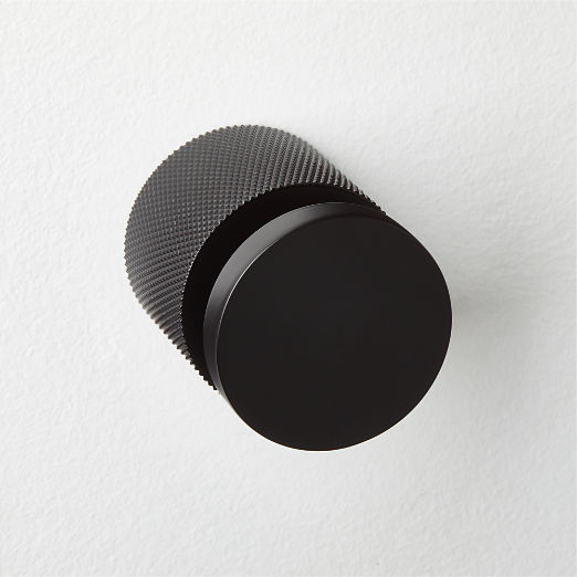 Nicolo Knurled Black Wall Hook