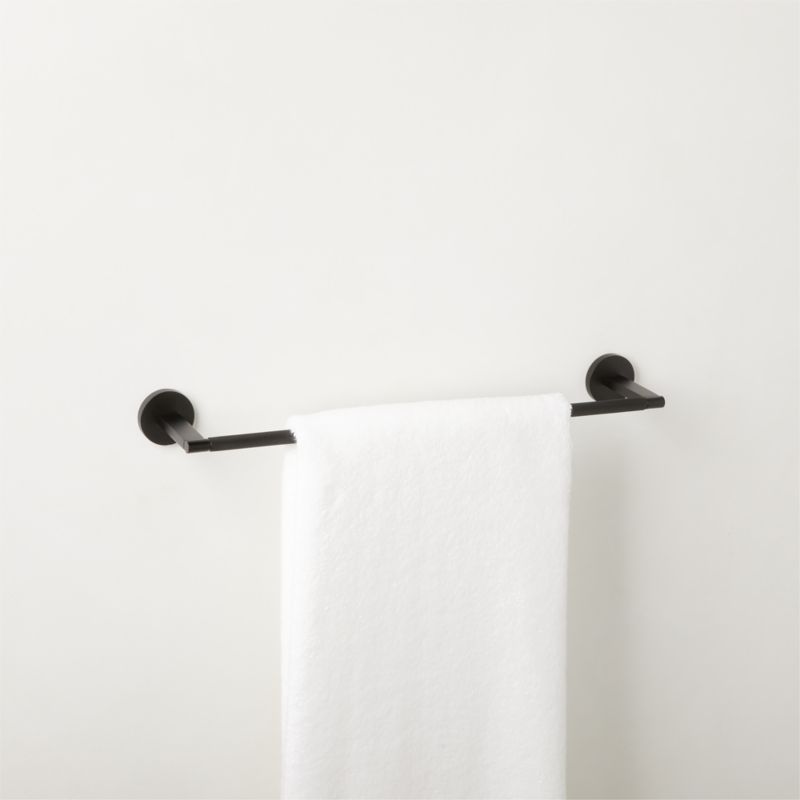 Nicolo Knurled Black Towel Bar 18'' - image 3 of 6