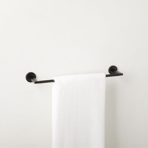 Nicolo Knurled Black Towel Bar 18''