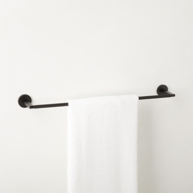 Nicolo Knurled Black Towel Bar 24'' - image 3 of 6