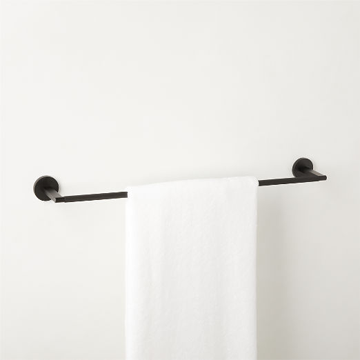 Nicolo Knurled Black Towel Bar 24''