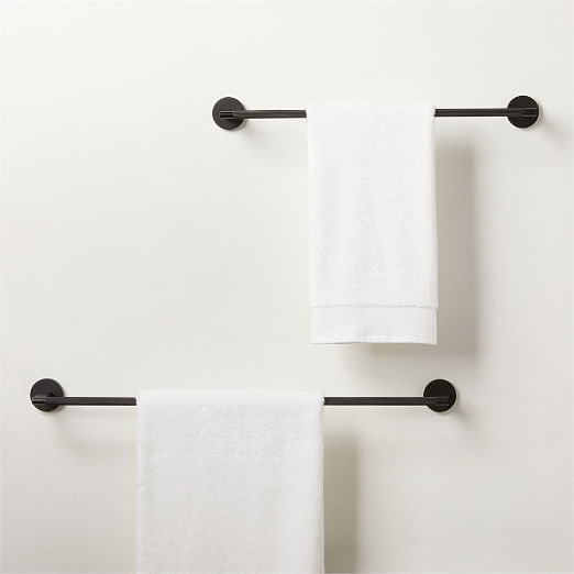 Nicolo Knurled Black Towel Bars