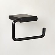 Flynn Crystal and Black Wall Mounted Toilet Paper Holder