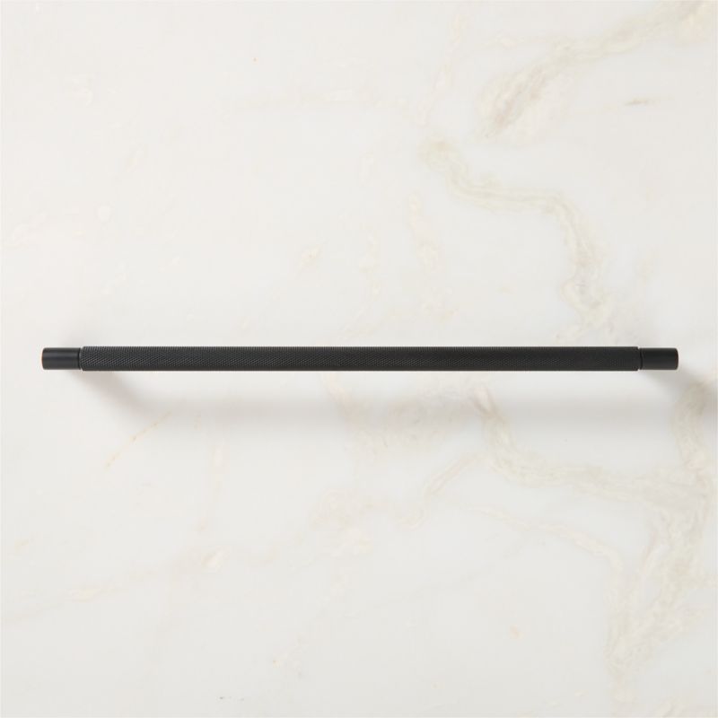 Nicolo Knurled Black Cabinet Handle 12" - image 1 of 6