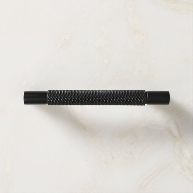 Nicolo Knurled Black Cabinet Handle 4" - image 1 of 6