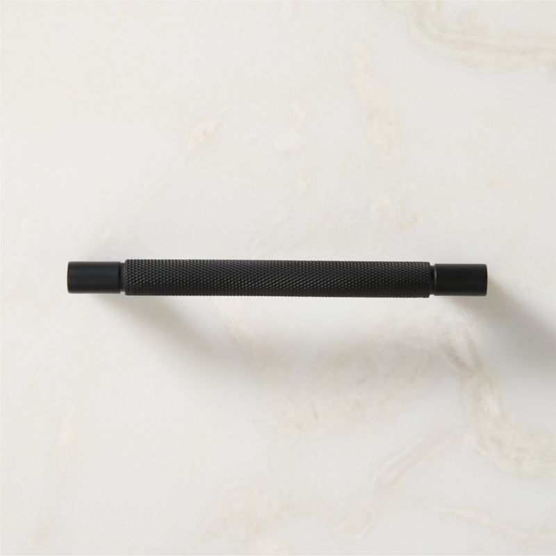 Nicolo Knurled Black Cabinet Handle 5" - image 1 of 6