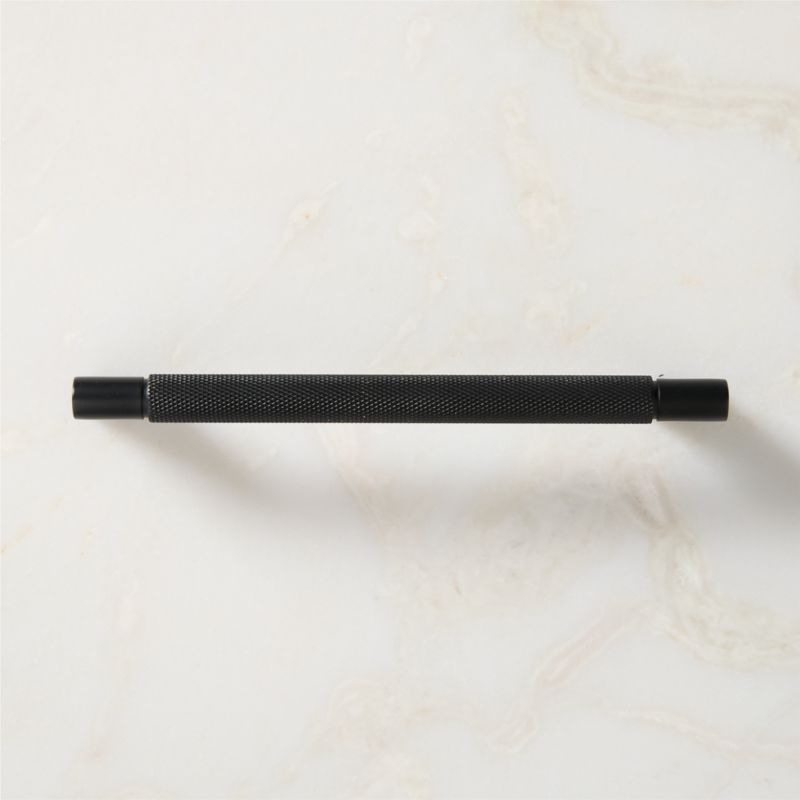 Nicolo Knurled Black Cabinet Handle 6" - image 1 of 6