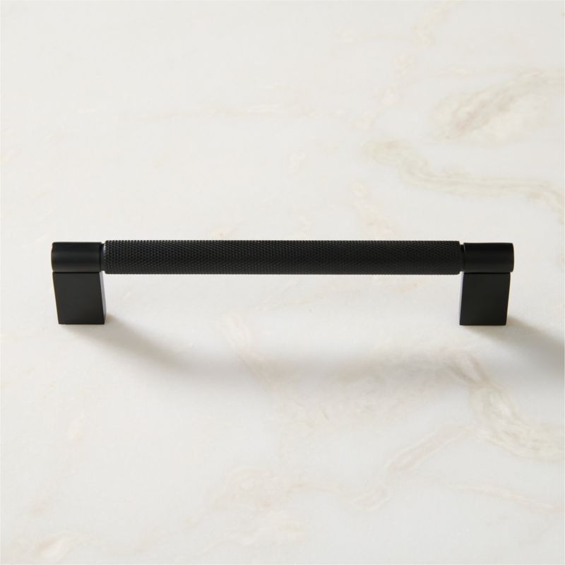 Nicolo Knurled Black Drawer Pull 7" - image 1 of 8