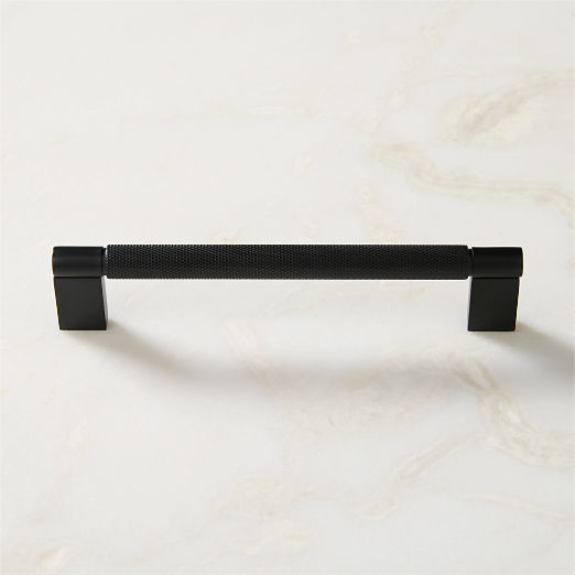 Nicolo Knurled Black Cabinet Handles