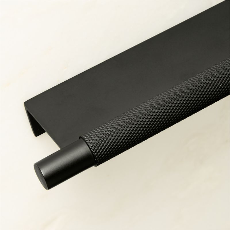 Nicolo Knurled Black Drawer Pull 7" - image 3 of 8
