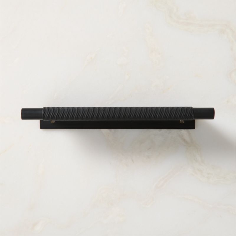 Nicolo Knurled Black Drawer Pull 7" - image 2 of 8