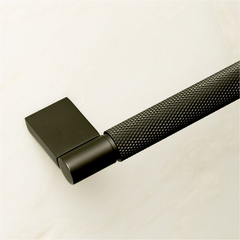 Nicolo Knurled Black Drawer Pull 7" - image 5 of 8