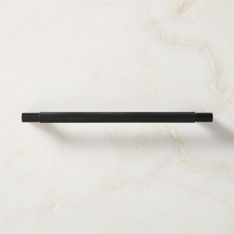 Nicolo Knurled Black Cabinet Handle 8" - image 2 of 7