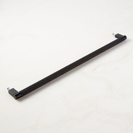 18" Nicolo Knurled Black Appliance Pull