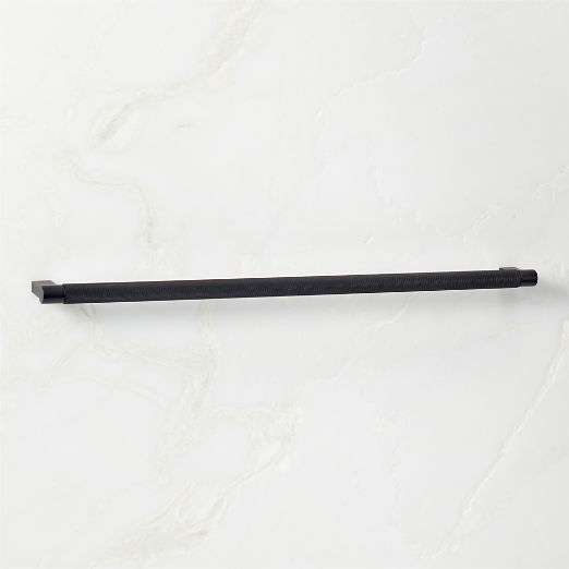 18" Nicolo Knurled Black Appliance Pull