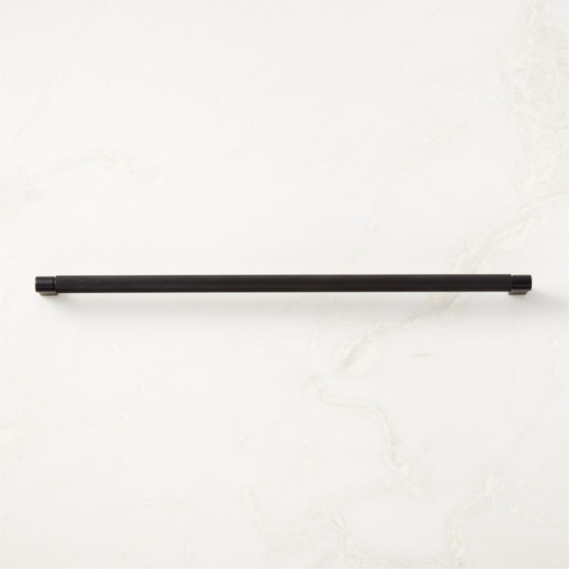 View 18" Nicolo Knurled Black Appliance Pull details