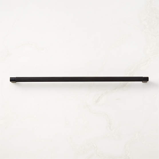 18" Nicolo Knurled Black Appliance Pull