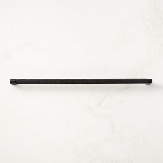 18" Nicolo Knurled Black Appliance Pull