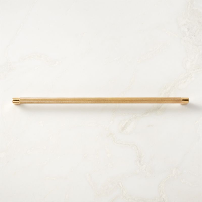 18" Nicolo Knurled Unlacquered Brass Appliance Pull - image 0 of 5