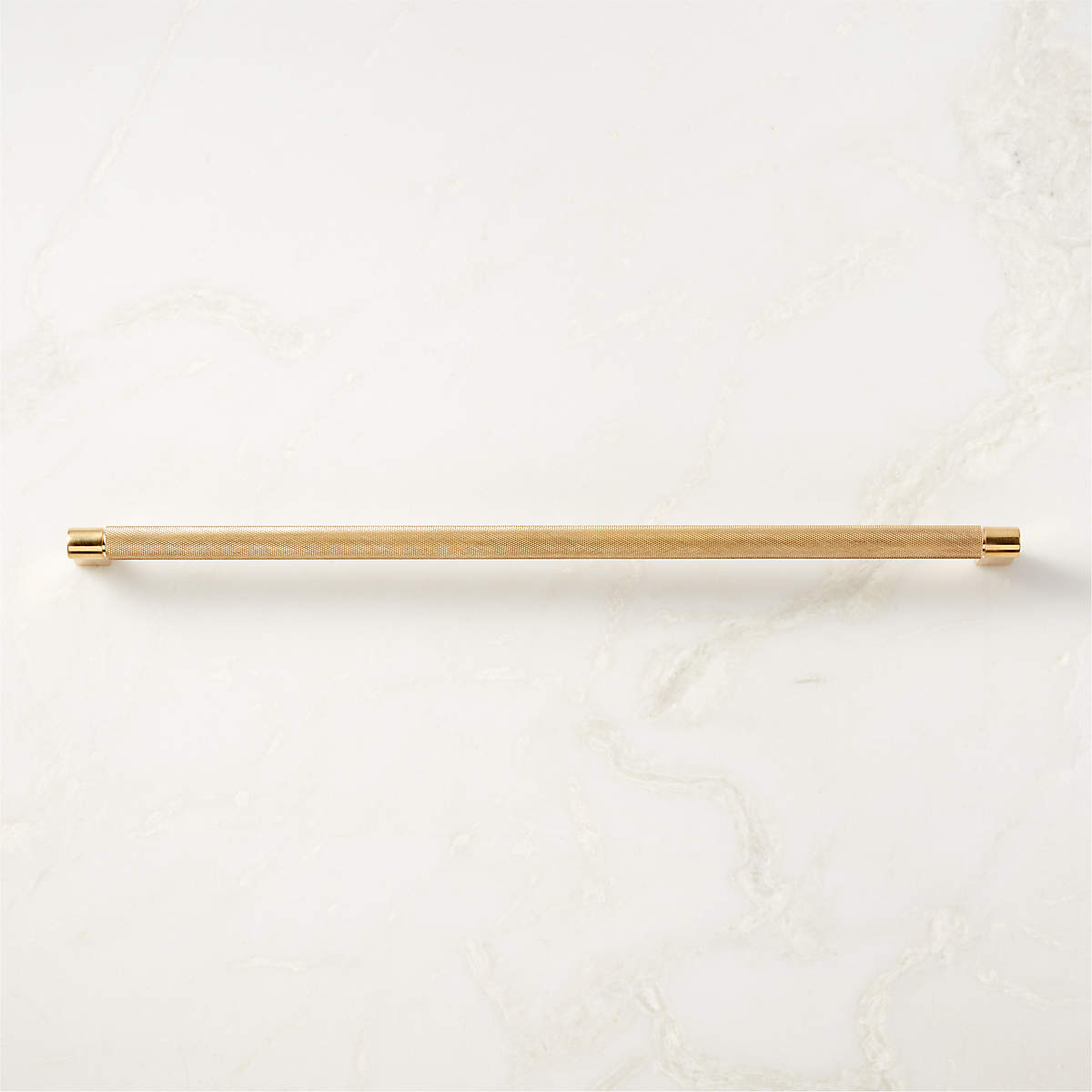 18" Nicolo Knurled Unlacquered Brass Appliance Pull + Reviews CB2