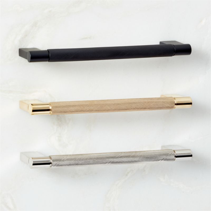 Nicolo Knurled Unlacquered Brass Handles