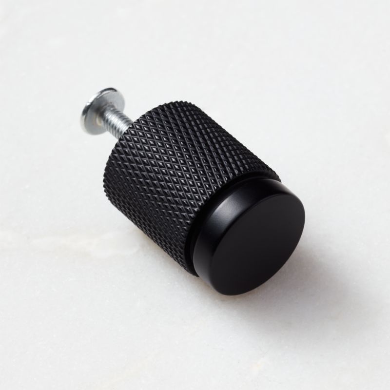 Nicolo Knurled Black Knob 0.75" - image 4 of 6