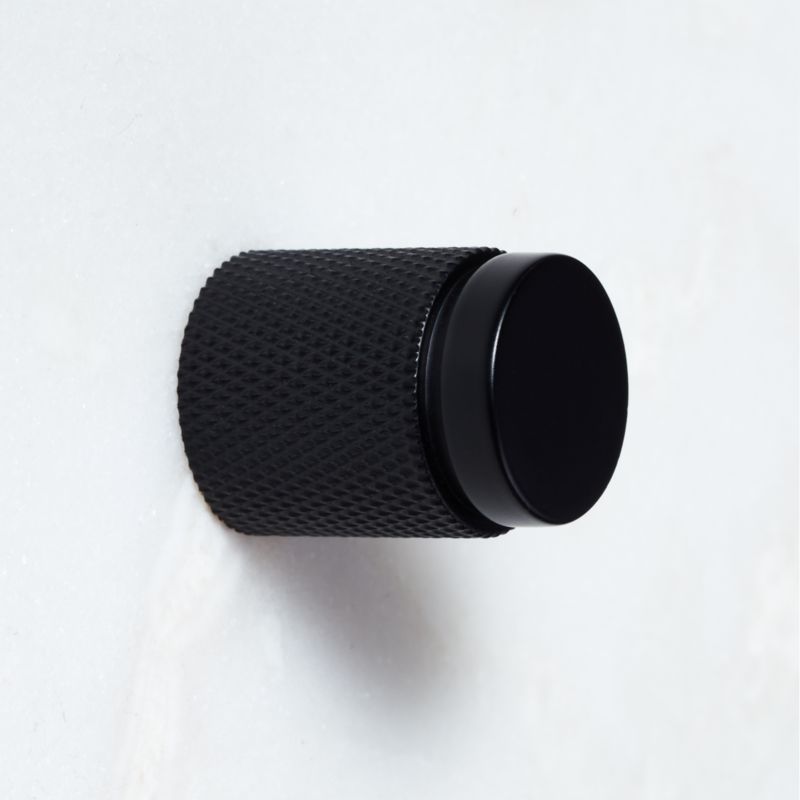 Nicolo Knurled Black Knob 0.75" - image 3 of 6